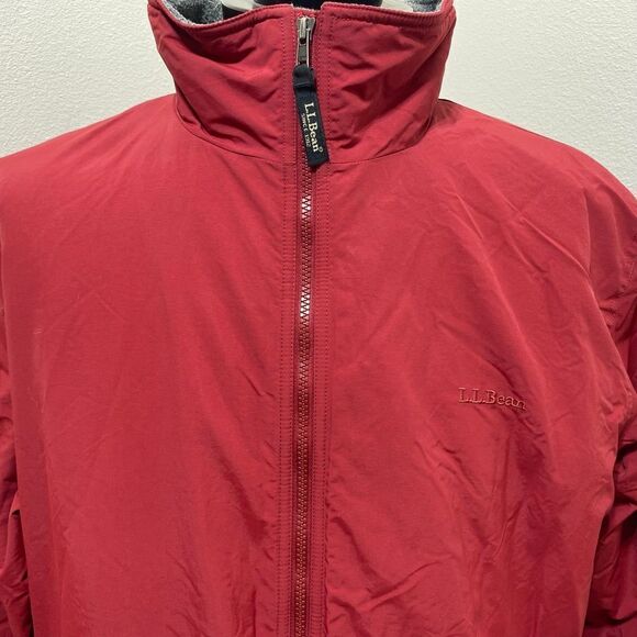 Vintage LL Bean Men's Red Zip-Up Bomber Jacket Size XL - Picture 2 of 10